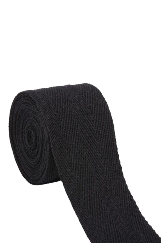 3cm Narrow Woven Strip Black Herringbone 3 cm 5 Meters