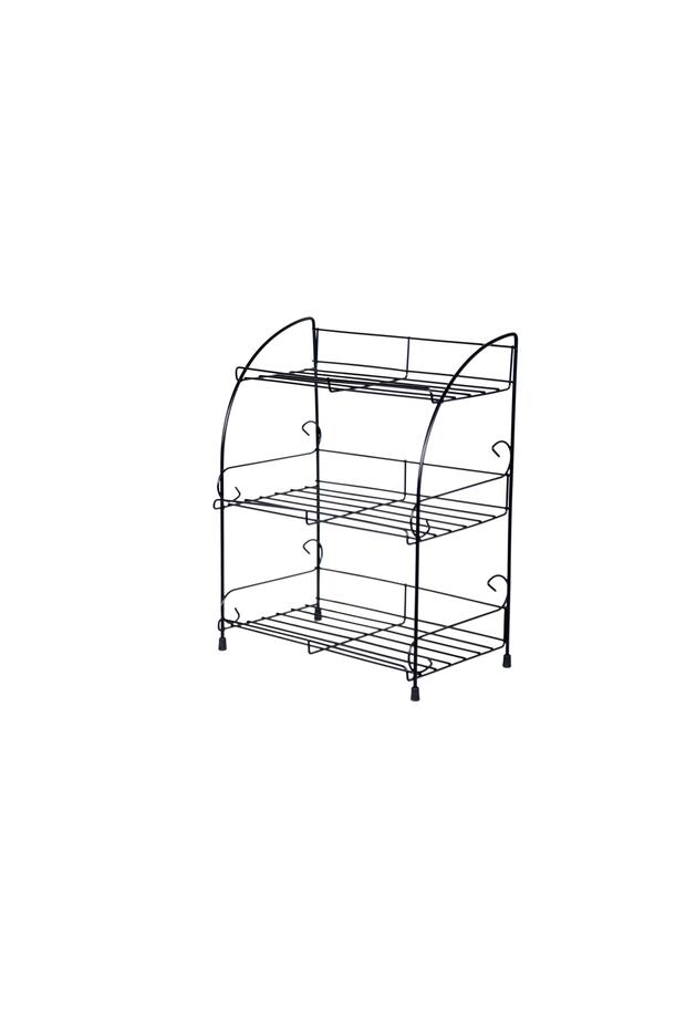 Üç Katlı Tel Stand-siyah - 1