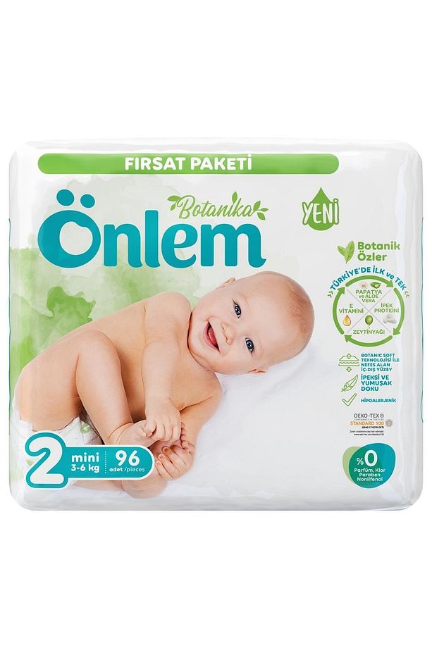 Botanika 2 Numara Mini Bebek Bezi Fırsat Paketi 96 Adet (3 - 6 Kg) - 1