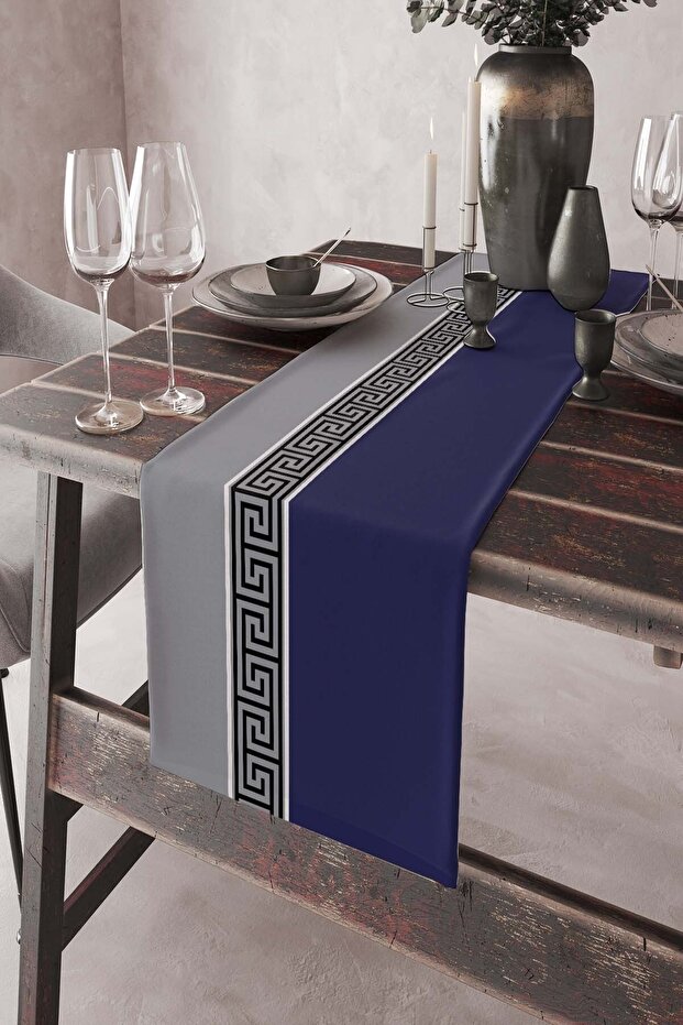 Woven Stain Resistant Premium Thai Feather Fabric Tablecloth Runner Avangarde 40x140cm Rnr144