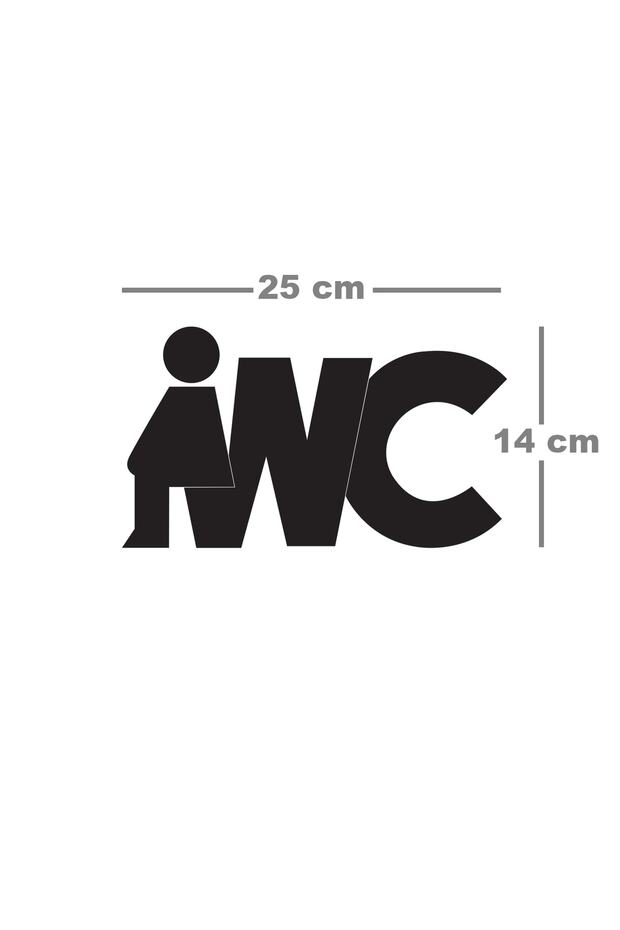 Ahşap Wc Yönlendirme Tabela Yazısı - M341 - 3