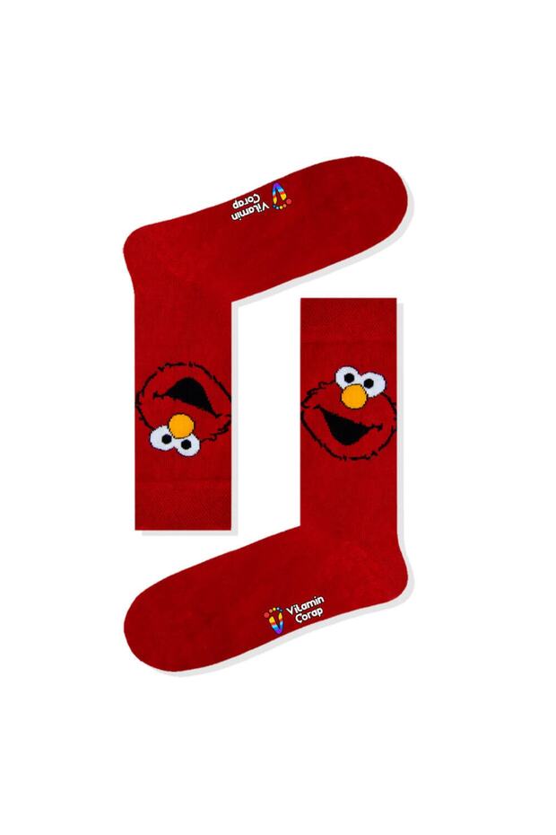 جوارب إلمو باللون الأحمر - 1