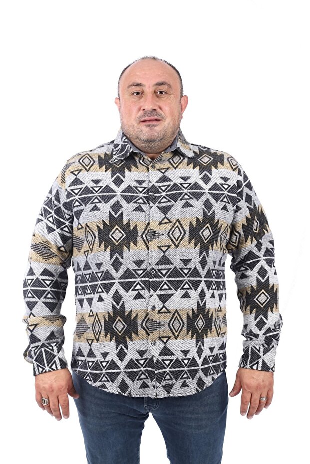 Large Size Lumberjack Shirt Red Apple 22210-black