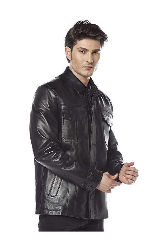 Frayne Siyah Deri Mont - 3