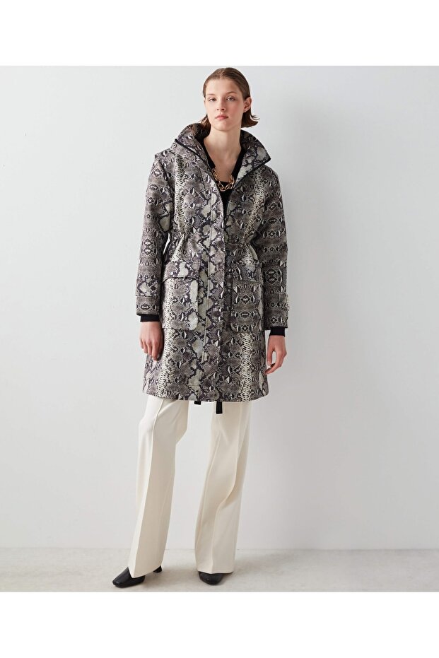 Yılan Desen Pardösü - 1