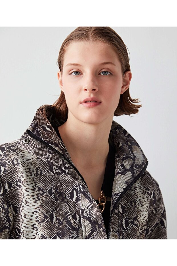 Yılan Desen Pardösü - 4