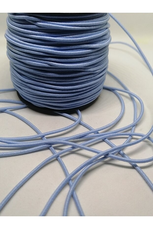 1.5 Mm Rubber Rope Sky Blue Color 20 Meters
