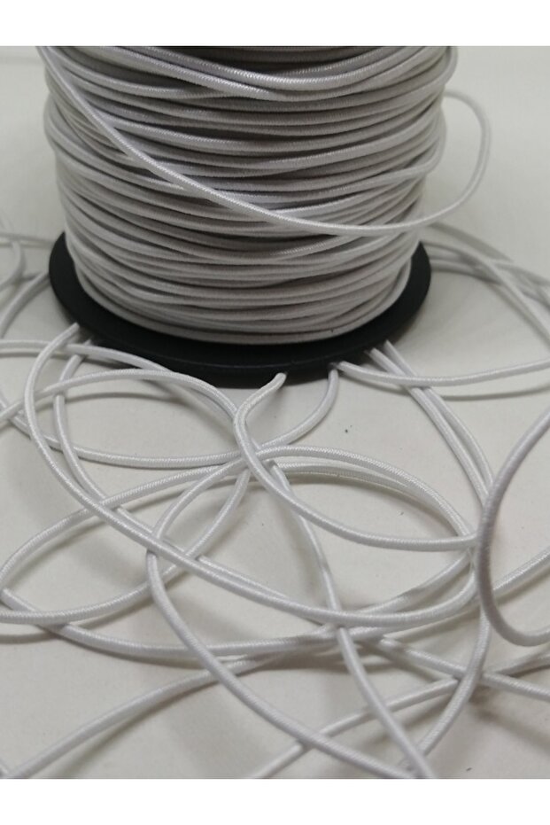 1.5 Mm Rubber Rope White Color 20 Meters