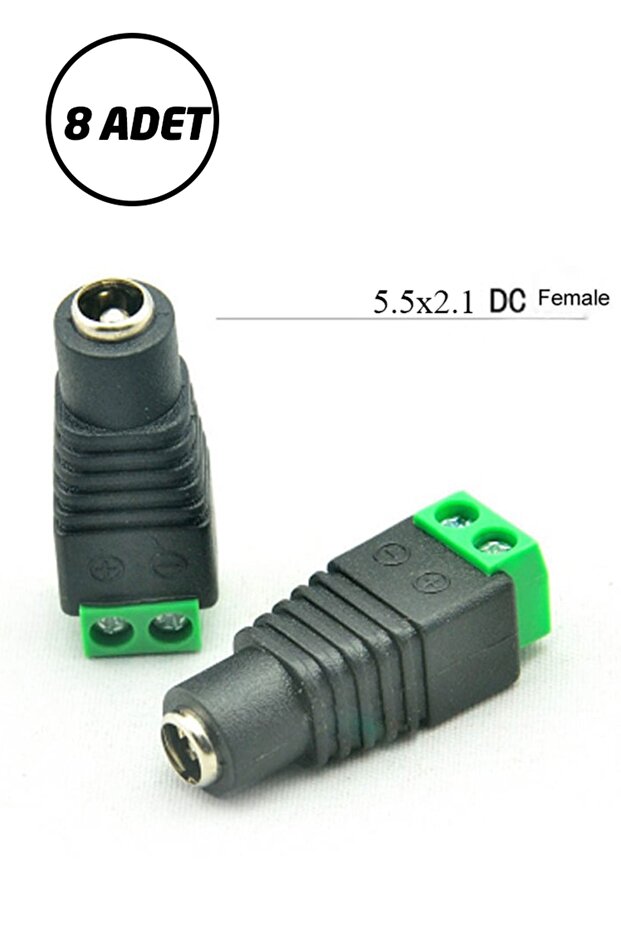 Dc Female Power Connector Terminal Barrel Jack Power 5.5x2.1 (8 PCS)