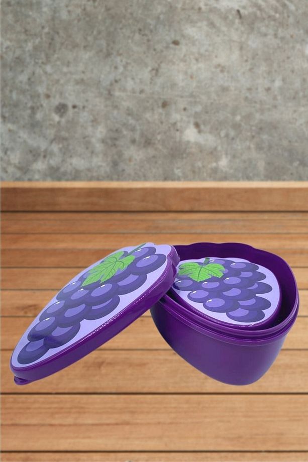 ® 2'li Iç Içe Geçebilen Üzüm Model Saklama Ve Beslenme Kabı Seti (550 Ml + 250 Ml) - 2