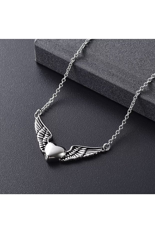 Gothic Melek Kanatlı Kremasyon Kolye - 1