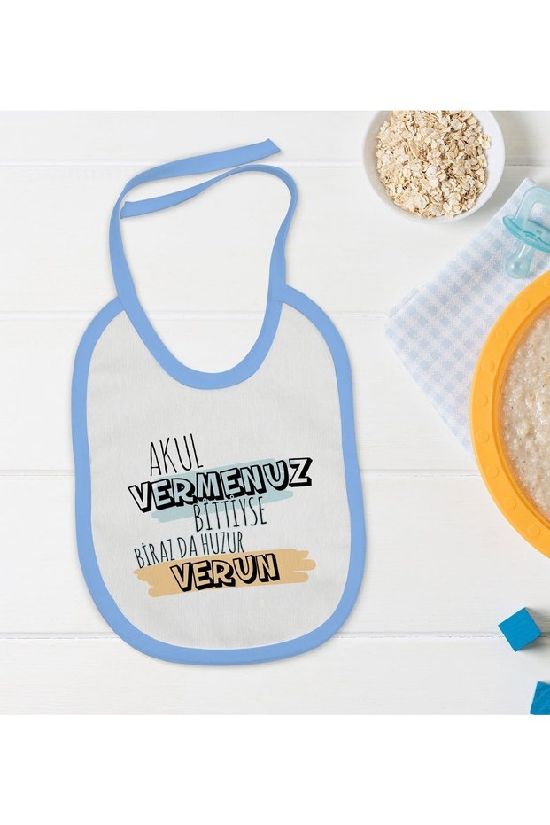 Kids Designed Blue Baby Food Bib-1