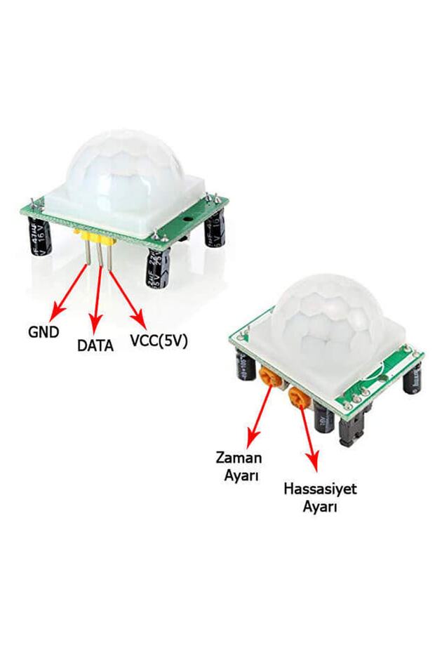 Hc-sr501 Pır Sensor Modül Hareket Algılama Sensor Modülü Kızılötesi Insan Canlı Algılayıcı Dedektör - 7