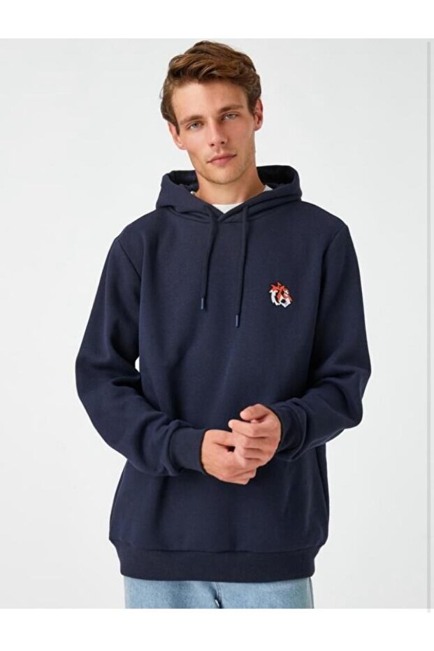 Nakışlı Kopşonlu Sweatshirt - 2