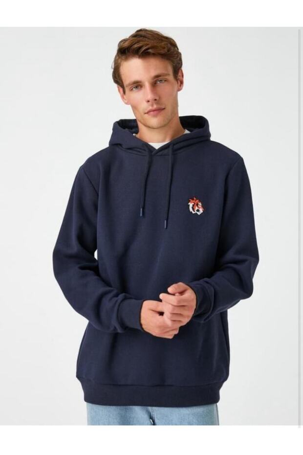 Nakışlı Kopşonlu Sweatshirt - 3