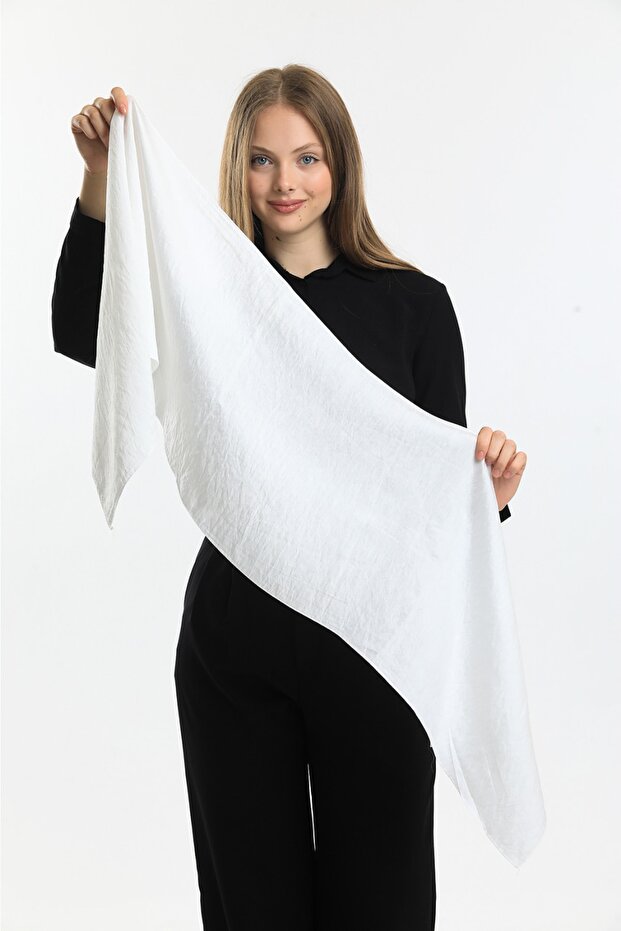 Voile Scarf (Average 35-150 Cm Narrow Size... Not a Shawl!!!! )Ecru