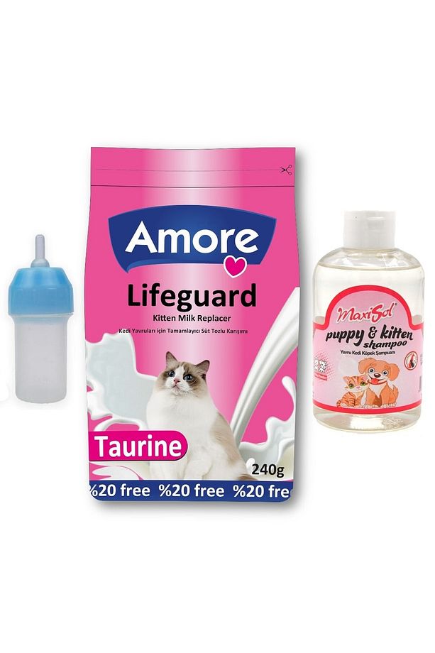 Lifeguard Yavru Kedi Süt Tozu 240gr + Biberon + Kitten Şampuan - 1
