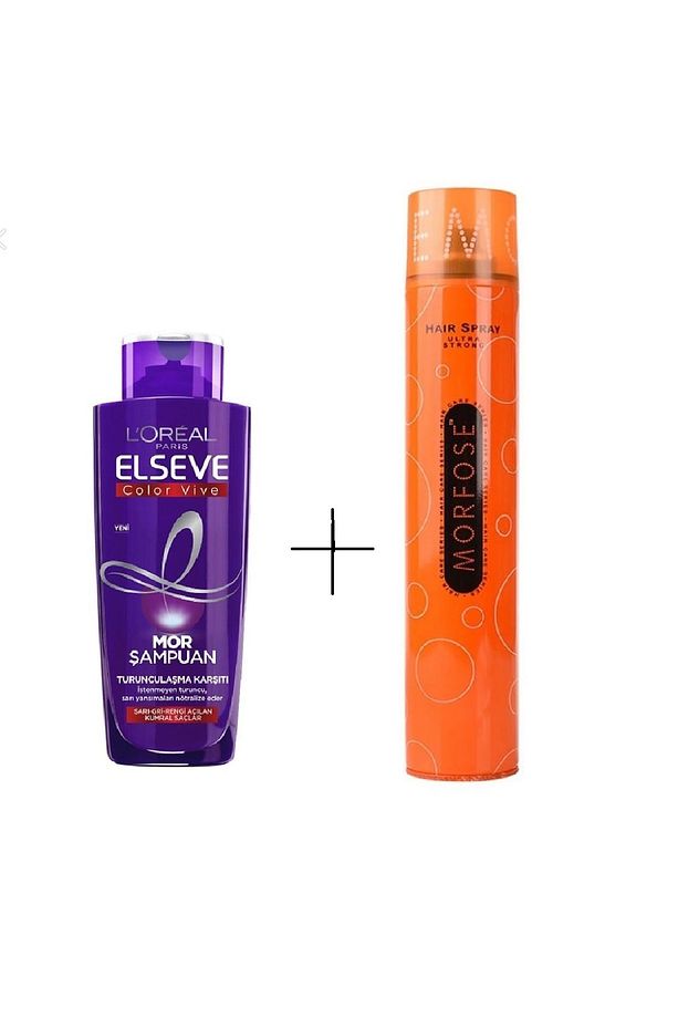 Turunculaşma Karşıtı Mor Şampuan 200 Ml + Saç Spreyi 400 Ml - 1