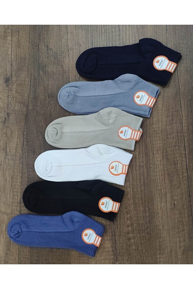 Children's 6 Pairs Modal Soft Textured Summer Short Booties Socks