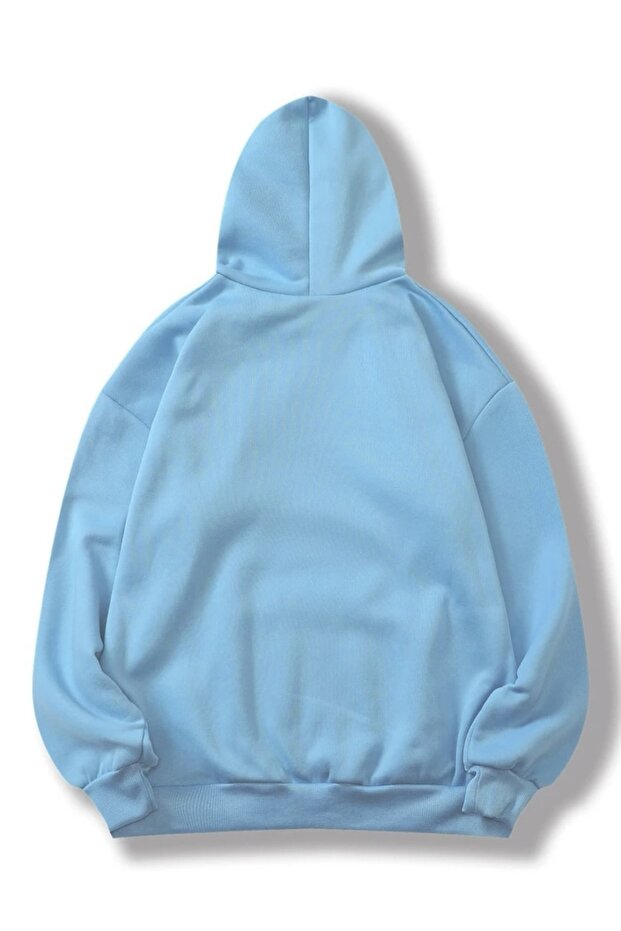 سويت شيرت أساسي بغطاء للرأس للجنسين كبير الحجم بثلاثة خيوط سميكة 100% قطن - 2