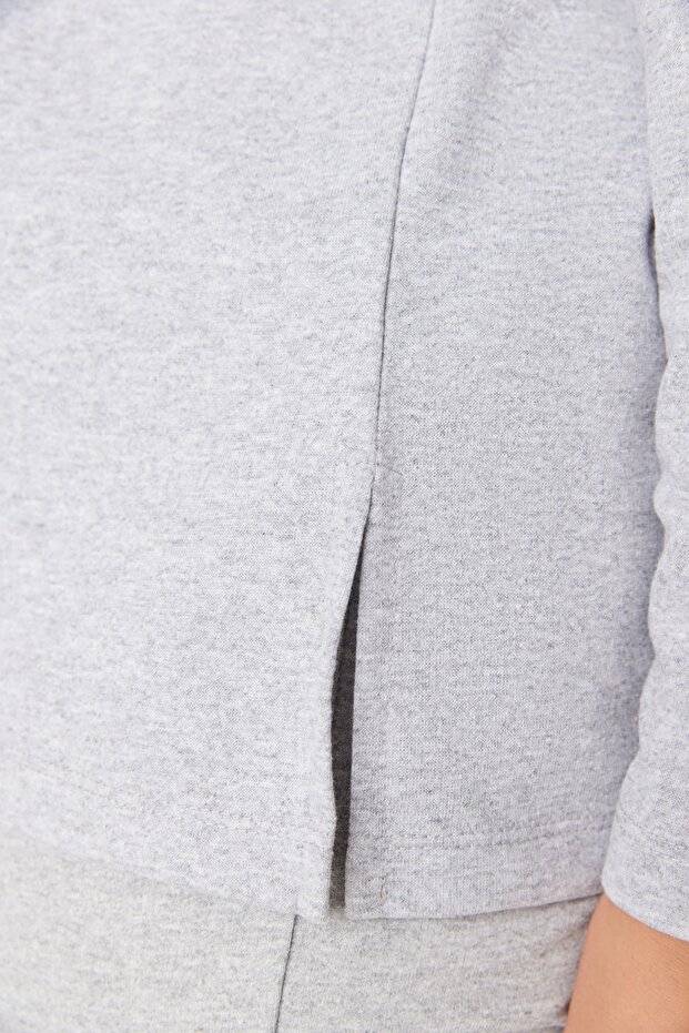 Szary dres z rozcięciami na nogawkach, duże rozmiary TBBAW23AI00055 - 7