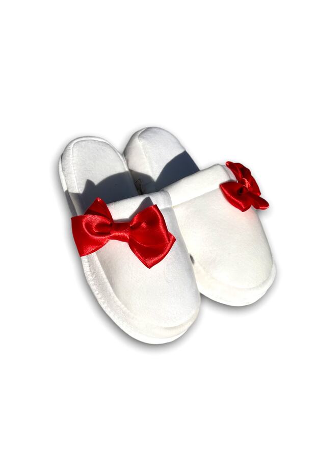 Red Detailed Maternity Slippers