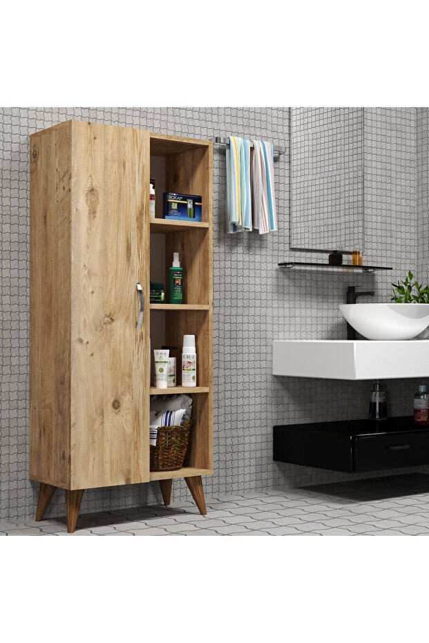 Star Tek Kapılı 4raflı Çok Amaçlı Dolap Çam- Bdl0202 - 2