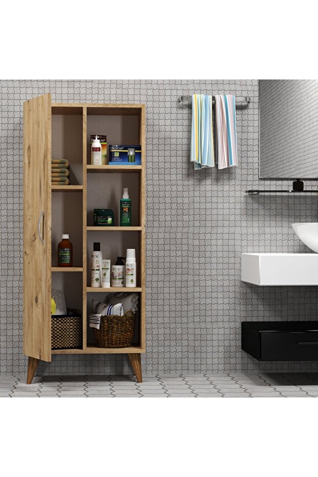 Star Tek Kapılı 4raflı Çok Amaçlı Dolap Çam- Bdl0202 - 3