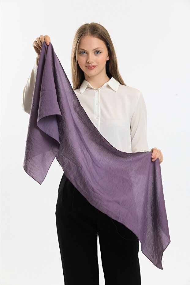 Voile Scarf (Average 38-150 Cm Narrow Size... Not a Shawl!!!! )Violet
