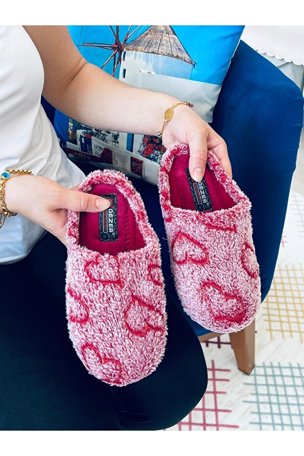 Kışlık Havlu Bayan Ev Terliği - 1