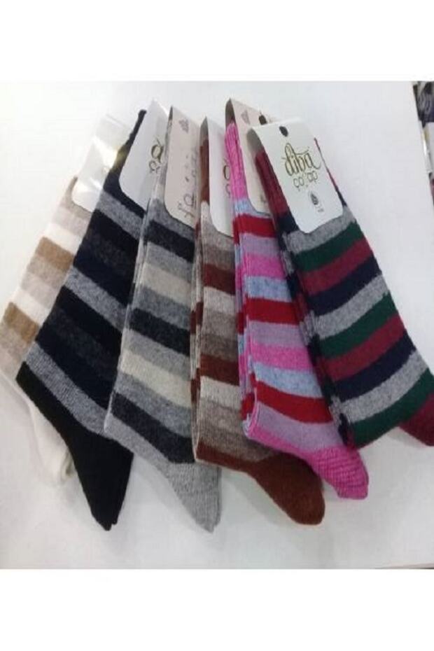 Pack of 12 Boys' Wool Socks Plain and Circled