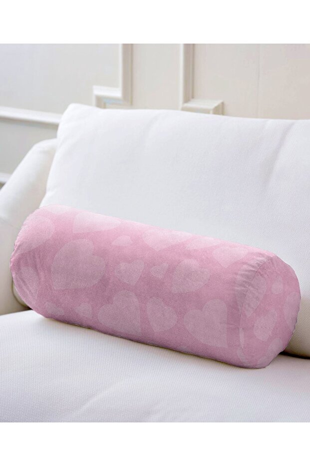Valentine's Day Themed Special Design Digital Printed Suede Cylinder Pillow with Filling Inside - Waist Pillow