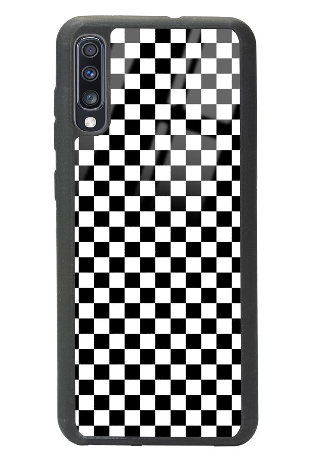 Samsung A70 Checkered Design Glossy Phone Case