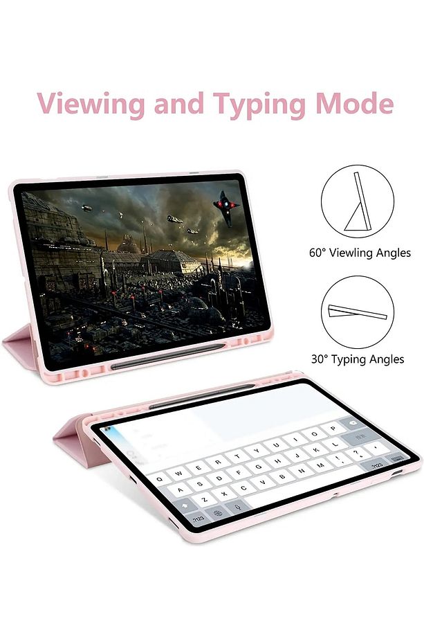 Samsung Galaxy Tab S7 Fe / S7 Plus / S8 Plus 12.4" Kılıf Kalem Bölmeli Smart Case X800 T730 T970 - 3