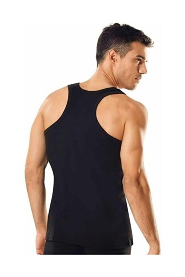 Pack of 6 Ribbed Black Men's Athlete Rambo Athlete