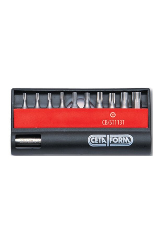 11 Parça Delikli Torx Bits Uç Takımı - 1/4" Bits Tutucu Ile - 1