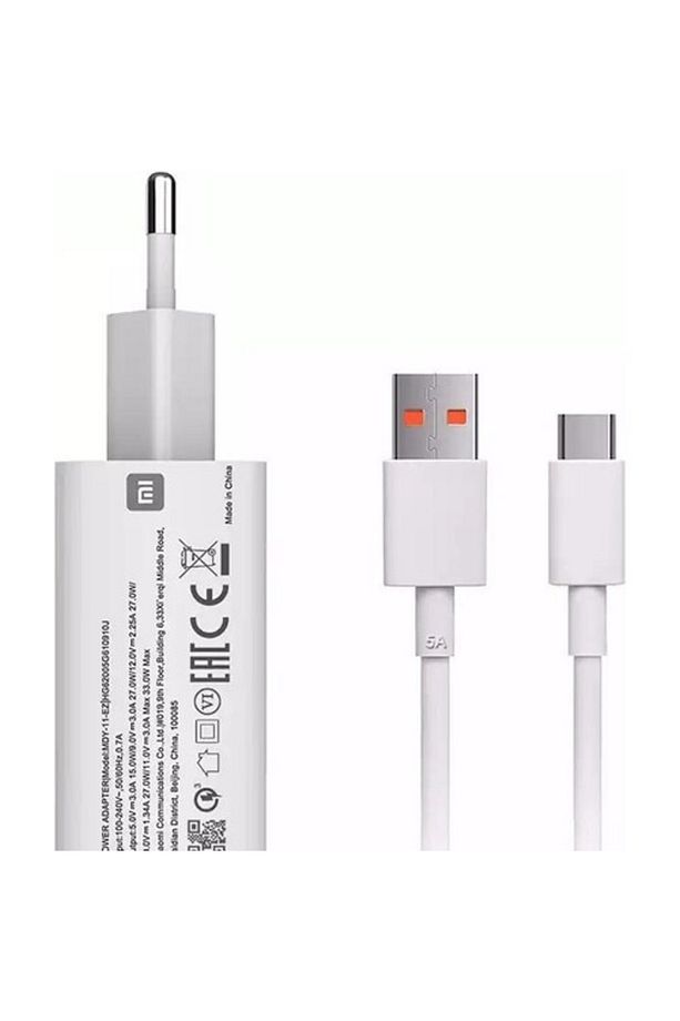 Orjinal Xiaomi 33w 5a Hızlı Şarj Cihazı Ve Type-c Kablo Note 8 8 Pro Red Mı8 Mı9 9t - 1
