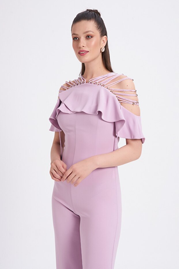 Omuzdan Ip Detaylı Tulum - 1