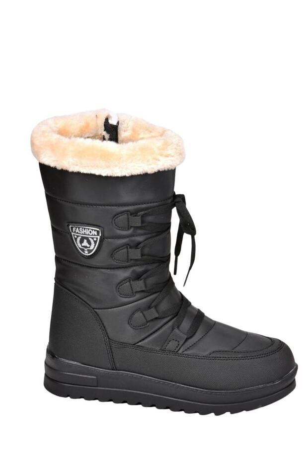 995 Dámské zimní boty z černé vlny s vnitřní termo podrážkou - 6