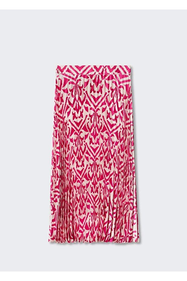 Desenli Pilili Etek - 6