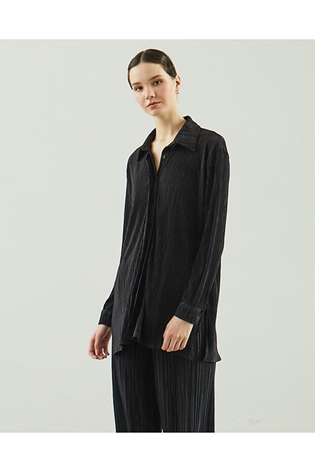 Cordhemd-Hose Schwarzer Anzug - 3