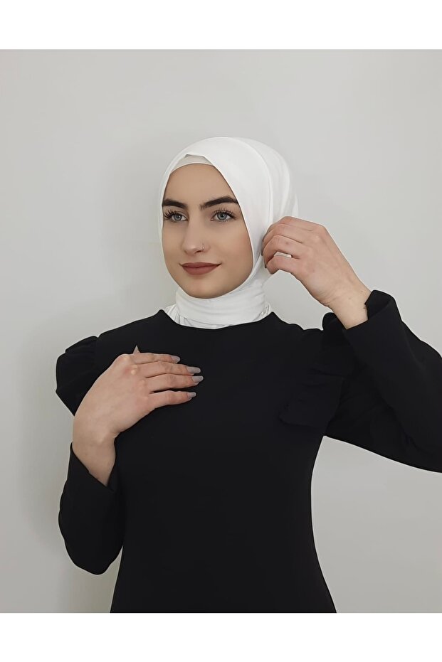 وشاح متوافق مع شال البحر وحمام السباحة باللون الأبيض