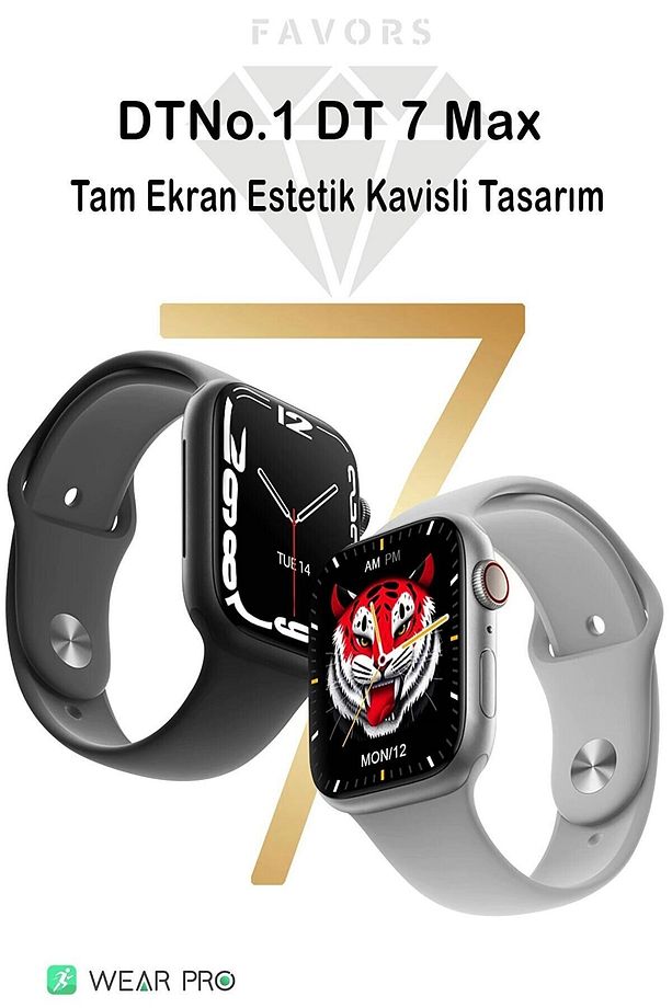 Dt7 Max Akıllı Saat Ios Ve Android Uyumlu Full Geniş Ekran Nfc Gps Orjinal Saat - 6