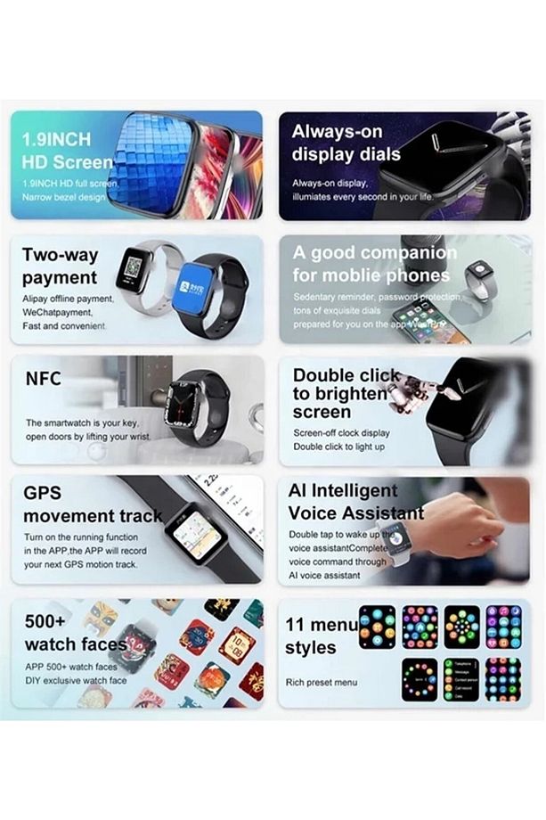Dt7 Max Akıllı Saat Ios Ve Android Uyumlu Full Geniş Ekran Nfc Gps Orjinal Saat - 7
