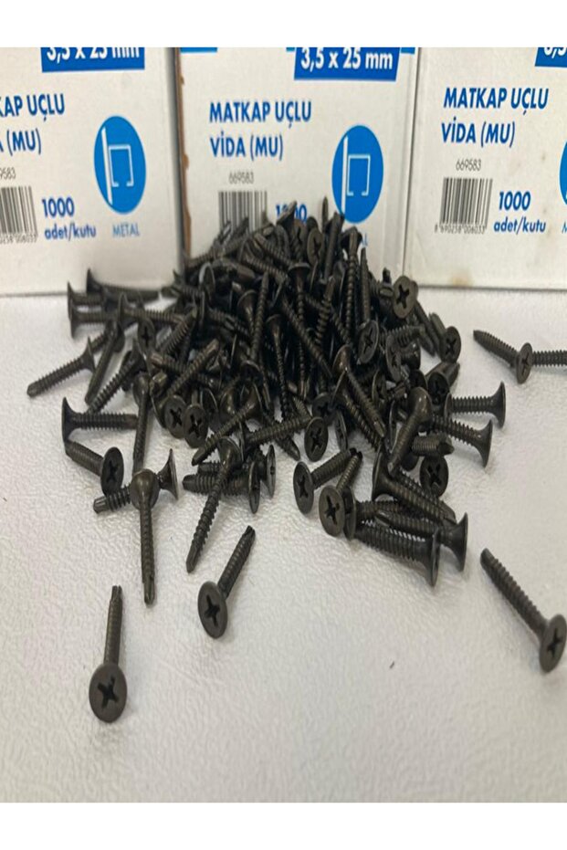 Profect Matkap Uçlu Alçıpan Vidası 3,5x25mm (1.000 Adet) - 1