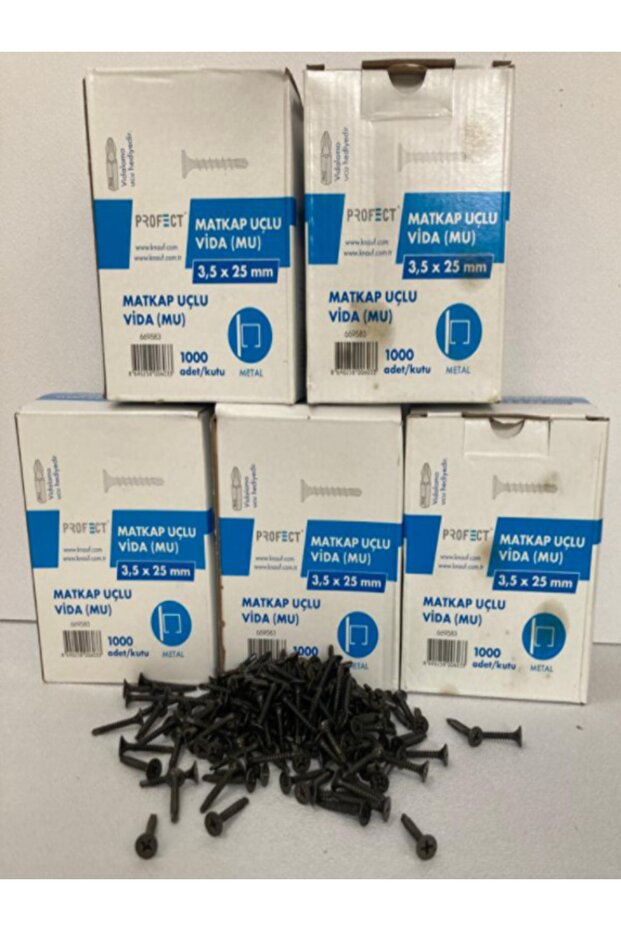 Profect Matkap Uçlu Alçıpan Vidası 3,5x25mm (1.000 Adet) - 3
