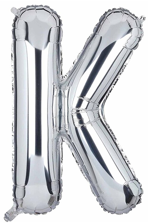 Mini Party Store Letter Foil Balloon Silver Color K 80 cm