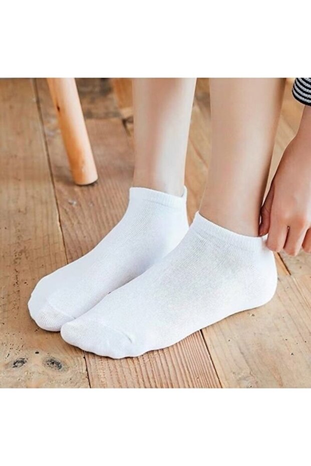 10+2 Gift Unisex Cotton Ankle Length White Socks Economic Package