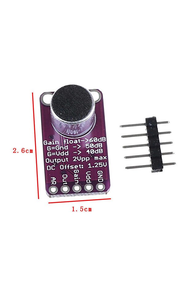 Max9814 Amplikatörlü Analog Mikrofon Modülü Ses Algılama Sensörü - 4
