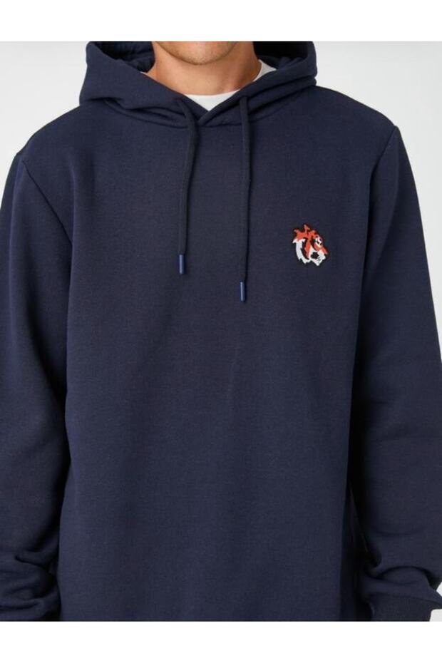 Nakışlı Kopşonlu Sweatshirt - 5